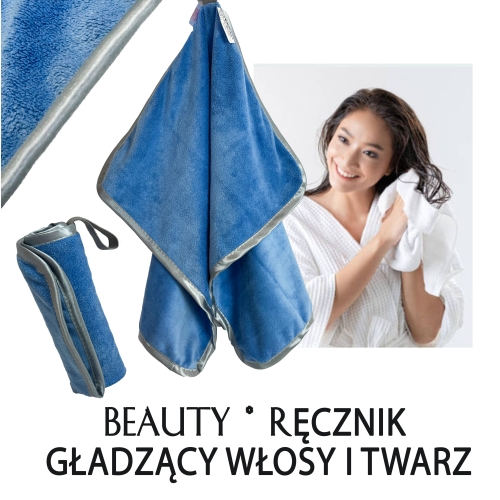 Ręcznik *beauty* Superchłonny pluszowy- duży 90x150 Niebieski